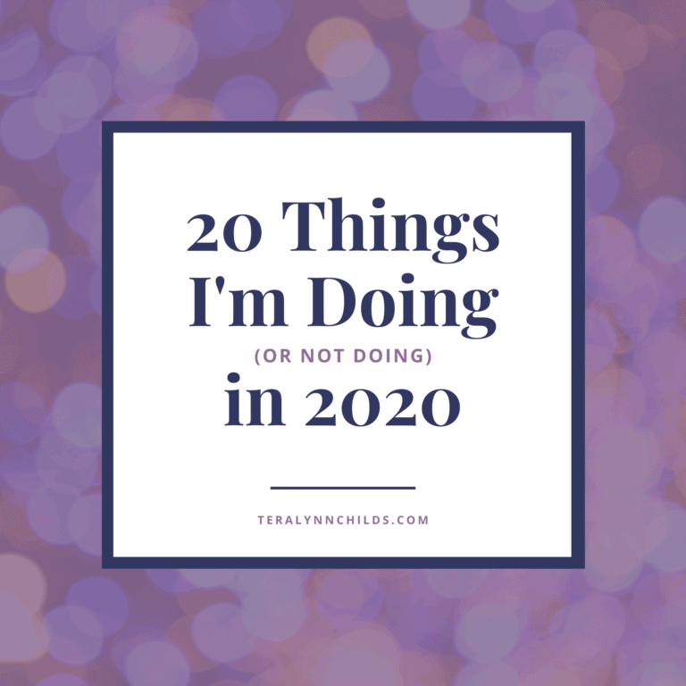 20 Things I’m Doing in 2020