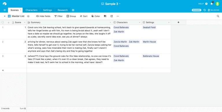 Setting Up Airtable for Your Novel