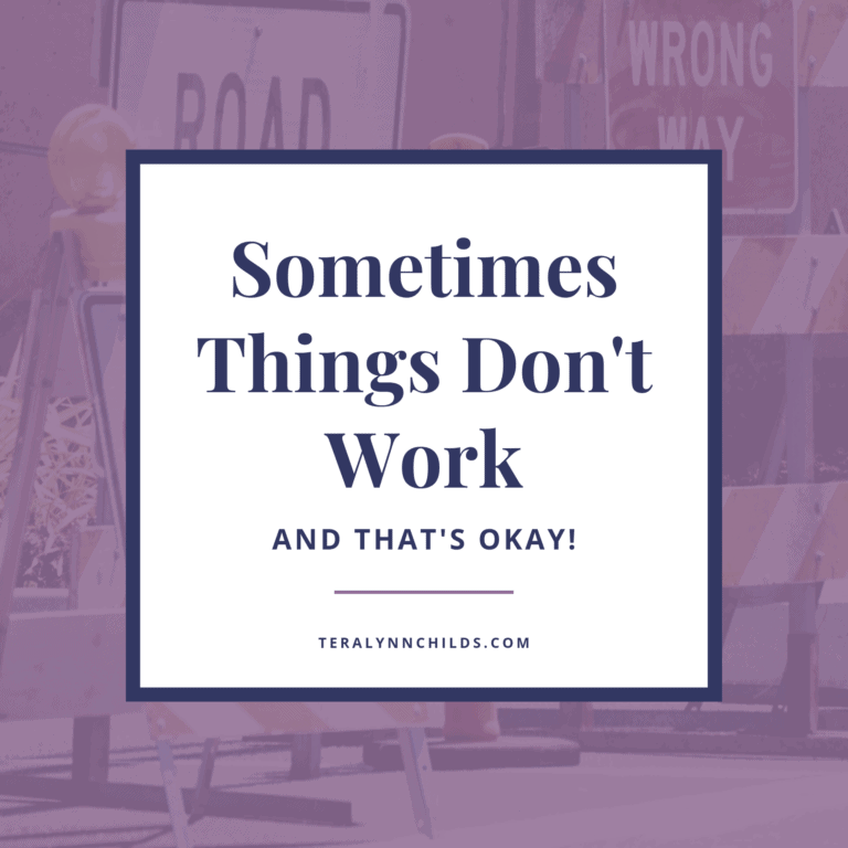 Sometimes Things Don’t Work