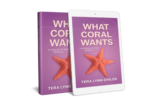 Mockup of the hardcover and ebook editions of What Coral Wants.